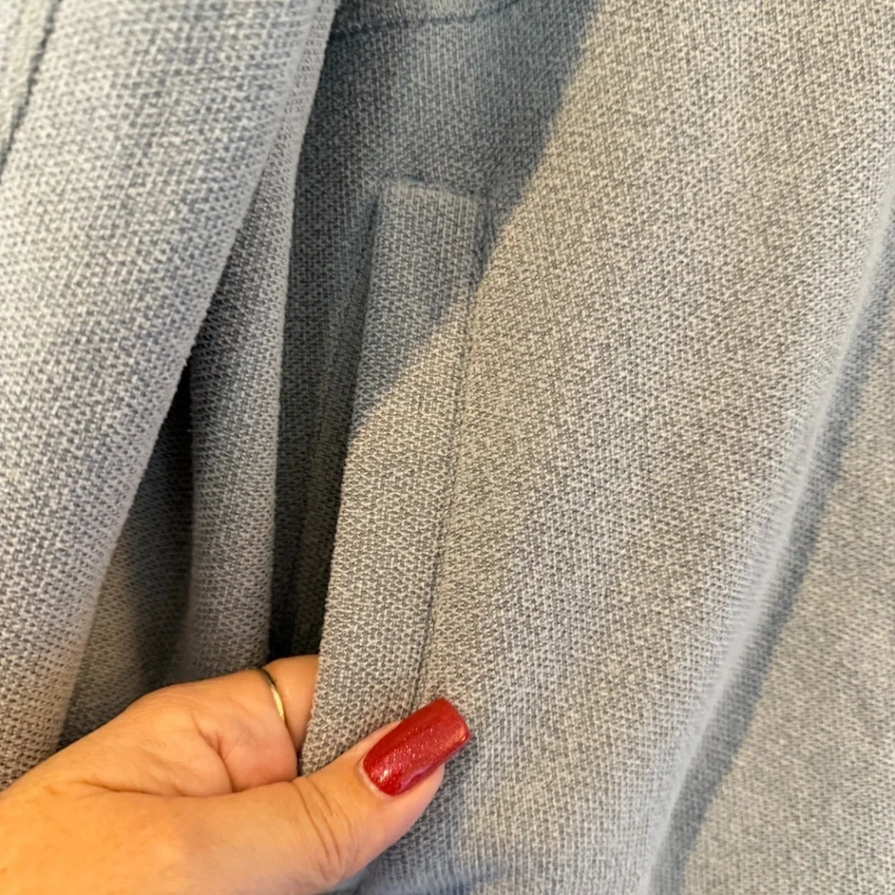 The North Face Men's Gray Fleece Zip & Button Snap Up, Size XXL